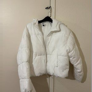 H&M white puffer jacket